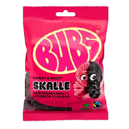 Raspberry Salty Licorice Skulls - 90g