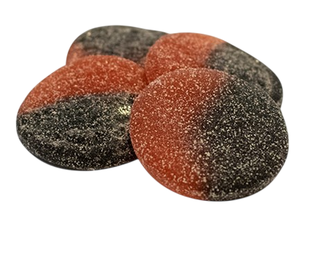 XL sour raspberry liquorice bells