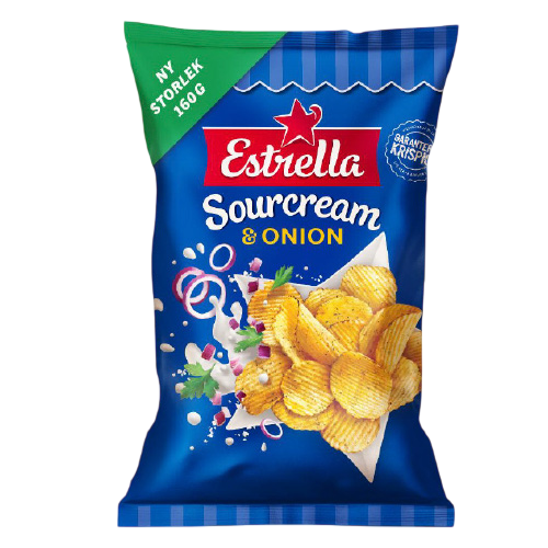 Estrella Sourcream & Onion Chips - 160g