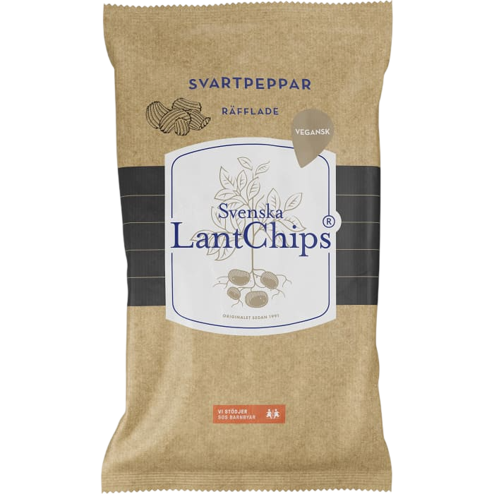 Lantchips Svartpeppar 200g